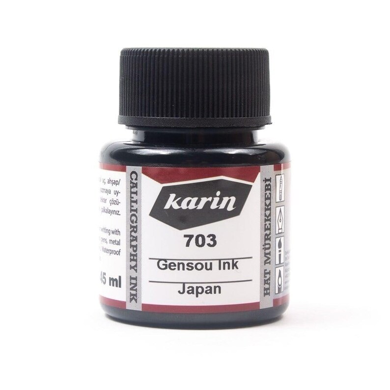 hat and Calligraphy Ink 45 ml Gensou 703 Black