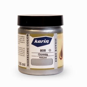 Karin Silver Marbling Paint: Traditional Ebru Art, 105 ml