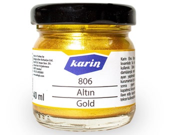 Marbrant (Ebru) Peinture Or Couleur 40 ml | Produit à partir de pigments de haute qualité