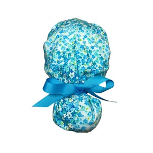 Blue Bloom Scrub Cap