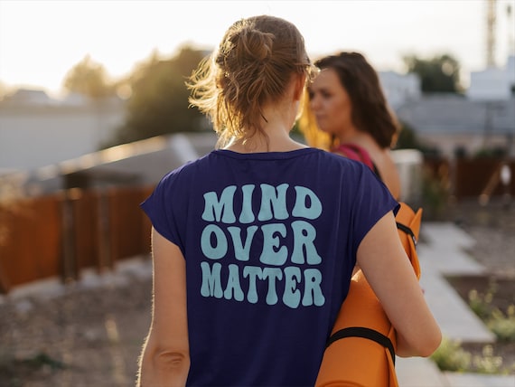 Blue Preppy Shirt, Preppy Tshirt, Preppy Clothing, Blue Aesthetic Clothes,  Trendy Crewneck, Y2K Shirt, Mental Health, Mind Over Matter -  Canada