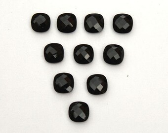 Natural Lot Black Onyx 5X5 mm To 10X10 mm Cushion Cabochon Loose Gemstone SALE! Natural Lot Black Onyx 5X5 mm To 10X10 mm Cushion Cabochon Loose Gemstone SALE!