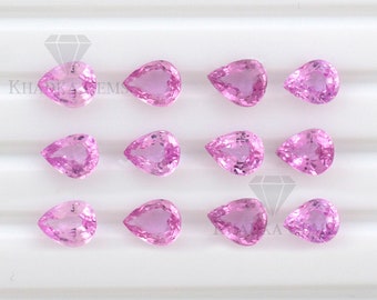 3x4mm/3x5mm/4x6mm AAA Quality Natural Pink Sapphire Pear Cut faceted loose gemstone for jewelry