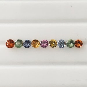 2,5 mm/3,5 mm/4,5 mm/5,5 mm AAA-kwaliteit natuurlijke multi-saffier ronde geslepen losse gefacetteerde edelsteen voor sieraden