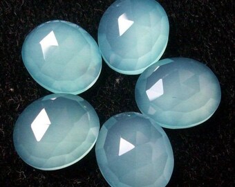 9 x 11 mm/10 x 12 mm/10 x 14 mm/12 x 16 mm/13 x 18 mm/15 x 20 mm Cabochon ovale à dos plat en calcédoine turquoise pour bijoux