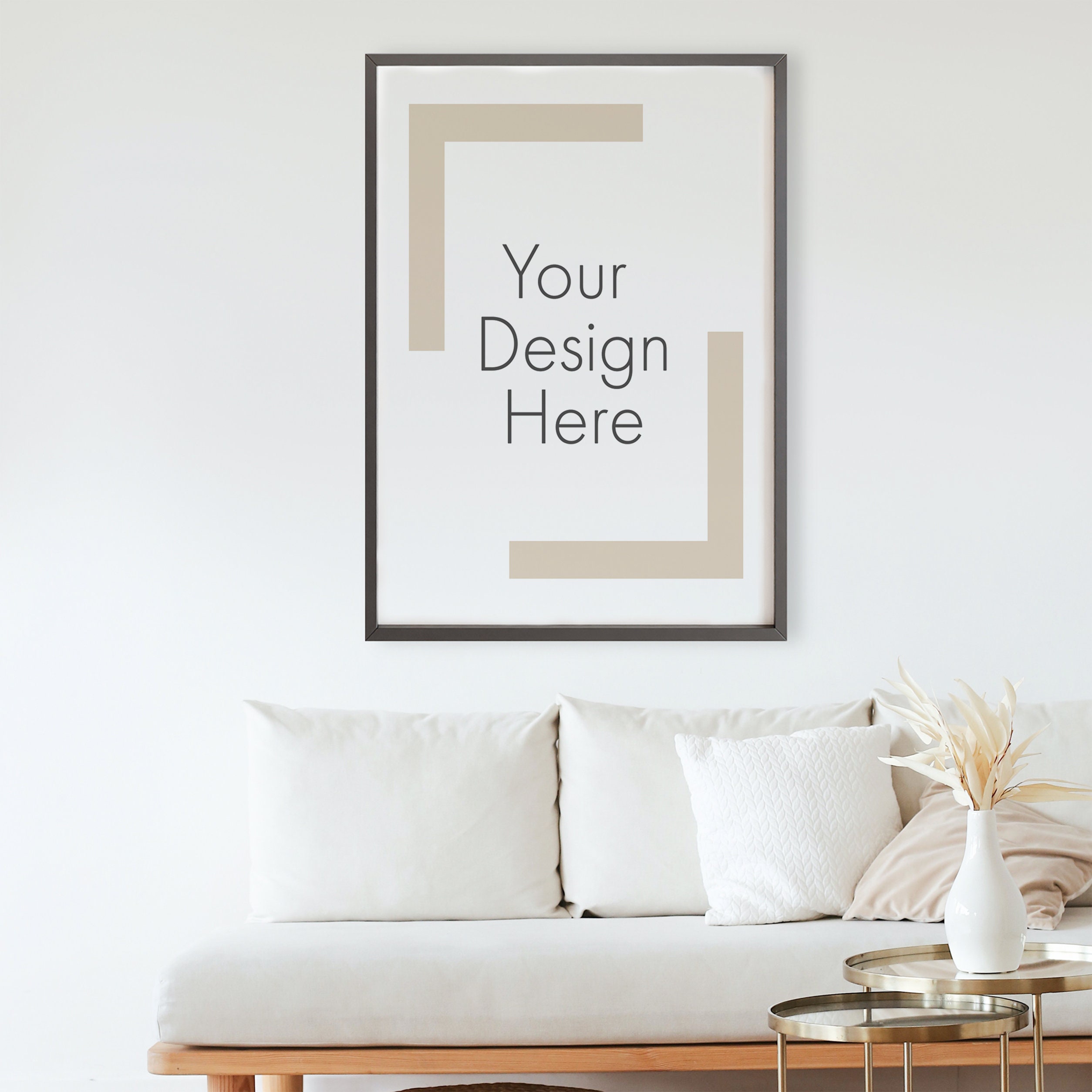 Download Boho a4 frame mockup mockup frame interior mockup wall art ...