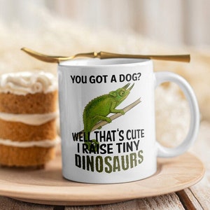 Pet Jackson&#39;s Chamelon Mug Chameleon Coffee Mug Lizard Gifts Kids Chameleon Print Reptile Mug Boy Girl Cute Funny Lizard Gift Mom Dad