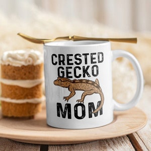 Pet Crested Gecko Mug Eyelash Gecko Coffee Mug Lizard Mug Kids Gecko Print Reptile Coffee Mug Boy Girl Cute Funny Lizard Gift Gecko Mom Dad