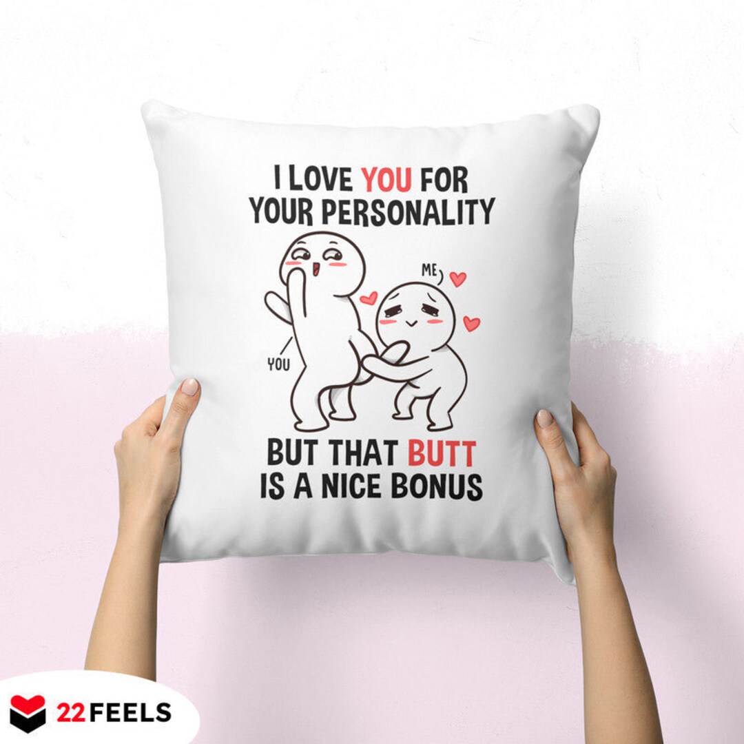 Anniversary Pillow Couple Gift for Her Him Funny Girlfriend Pillow Cute Boyfriend Pillow Wife