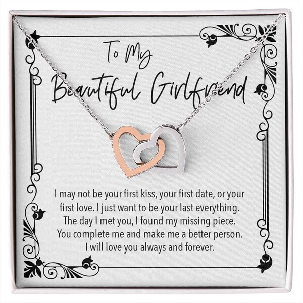 To My Girlfriend Necklace Gf Gifts To My Beautiful Girlfriend Jewerly Gift Girlfriend Anniversary Gift For Her Girlfriend Birthday