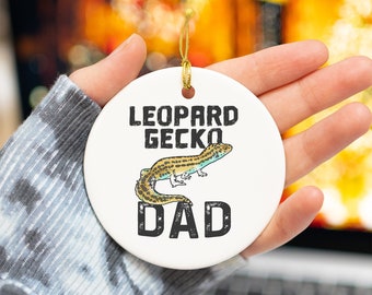 Leopard Gecko Ornament Pet Lizard Gift XMAS Lizard Christmas Ornament for Tree Leopard Gecko Mom Dad Reptile Ornament Herpetologist Gift