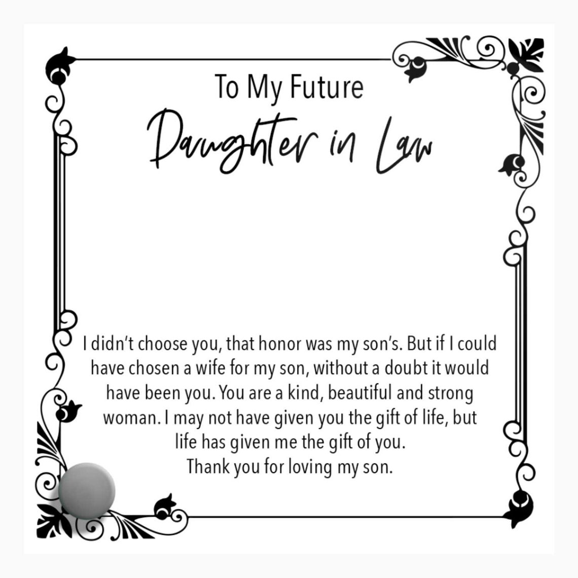 Future Daughter in Law Wedding Gift From Mother in Law to My - Etsy