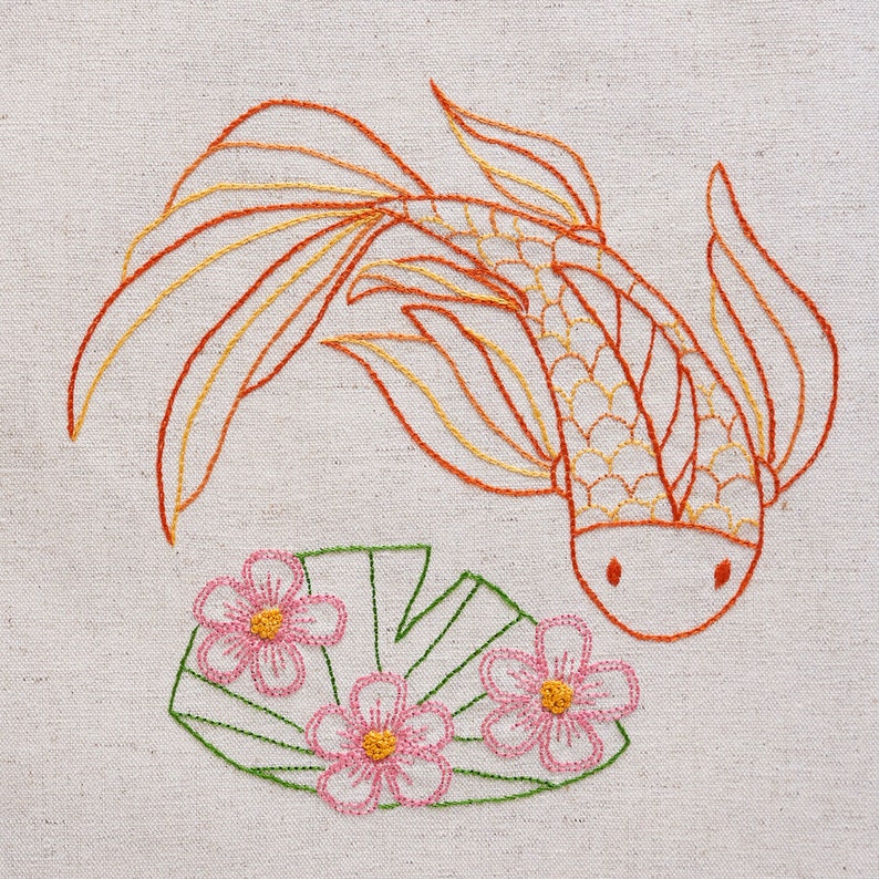 Koi Fish Embroidery PDF image 4