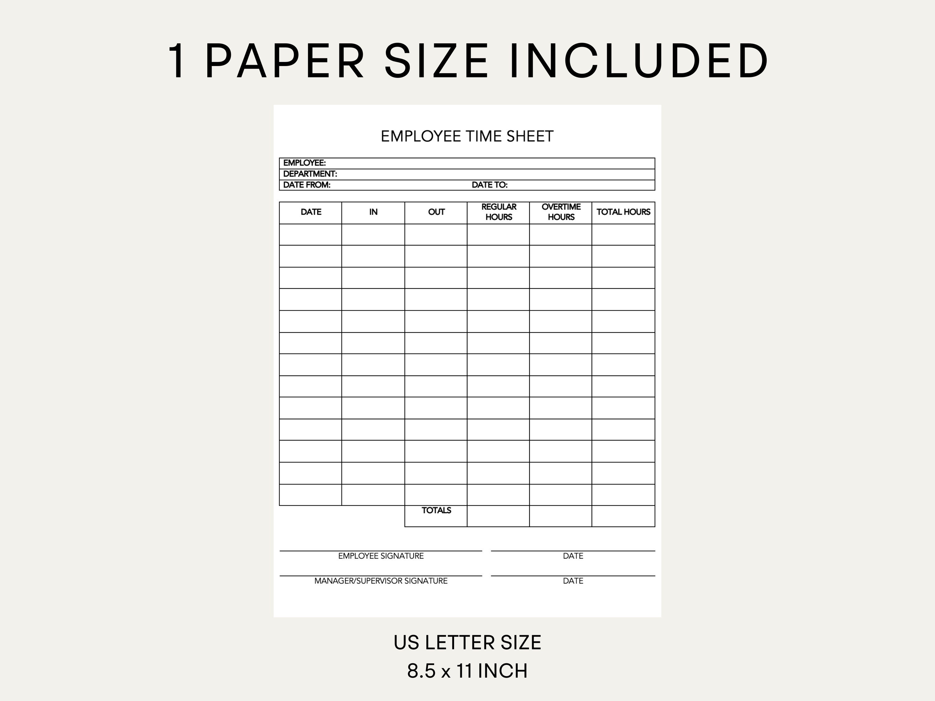 Federal Time Sheet.pdf Employee Timesheet. Editable Timesheet. Printable Timesheet. Time Card ...