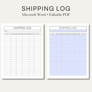 Order Shipping Log Printable. Business Cost Tracker. Postage Costs. Small Business Printables. PDF Instant Download. Editable PDF Files