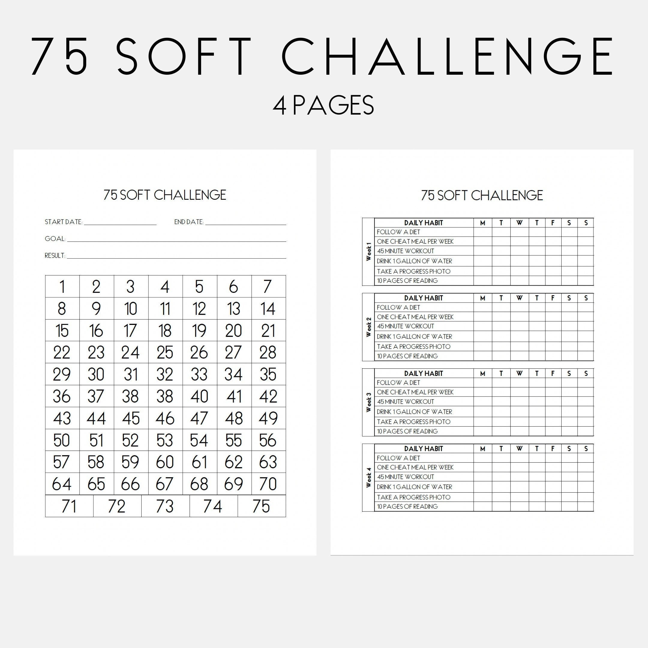 75-soft-challenge-tracker-75-day-challenge-printable-weight-etsy