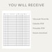 Printable Checkbook Register. PDF File. Prints on 8 1/2 X 11 Inch Paper ...