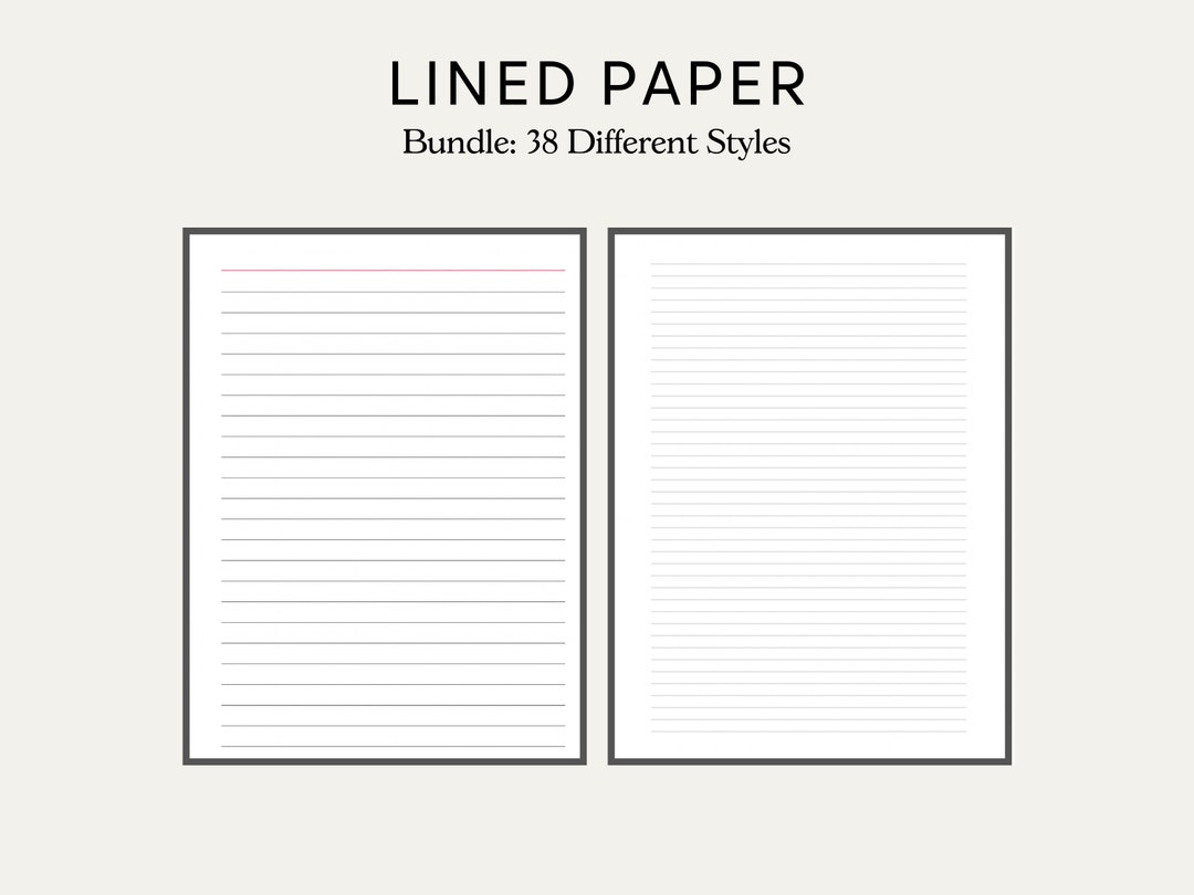 Free Printable Lined Paper (Handwriting, Notebook Templates) – DIY  Projects, Patterns, Monograms, Designs, Templates