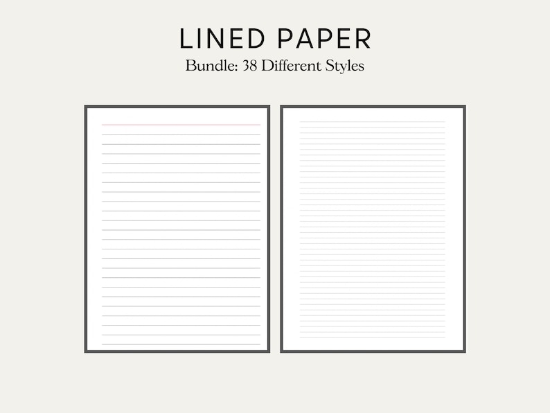 Printable Lined Paper PDF. Wide Ruled Paper. College Ruled Paper. Digital Lined Paper. Lined