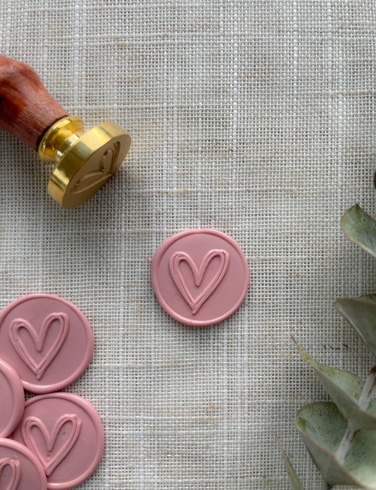 Hand Painting Heart Wax Seal Stamp/dog Sealing Wax Seal/gift Wax Stamp for  Pet Lover, Wedding Invitation C408seal 
