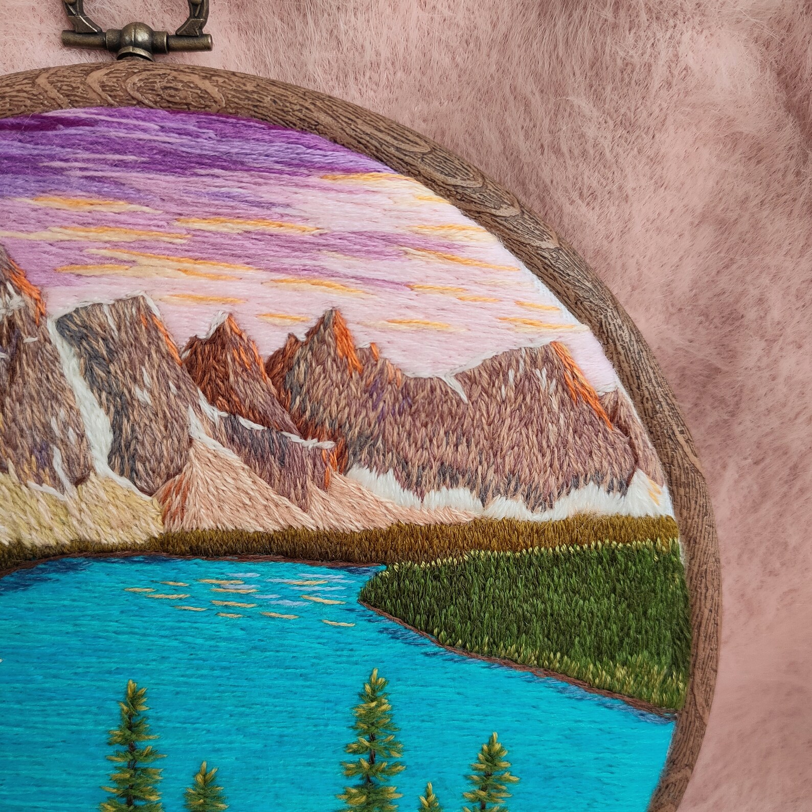 Summer landscape jessecmault thread painting jessecmault art  etsy