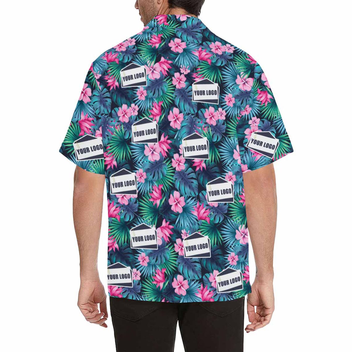 Custom Logo Hawaii Shirt Personalized Face Photo Men Hawaiian Etsy