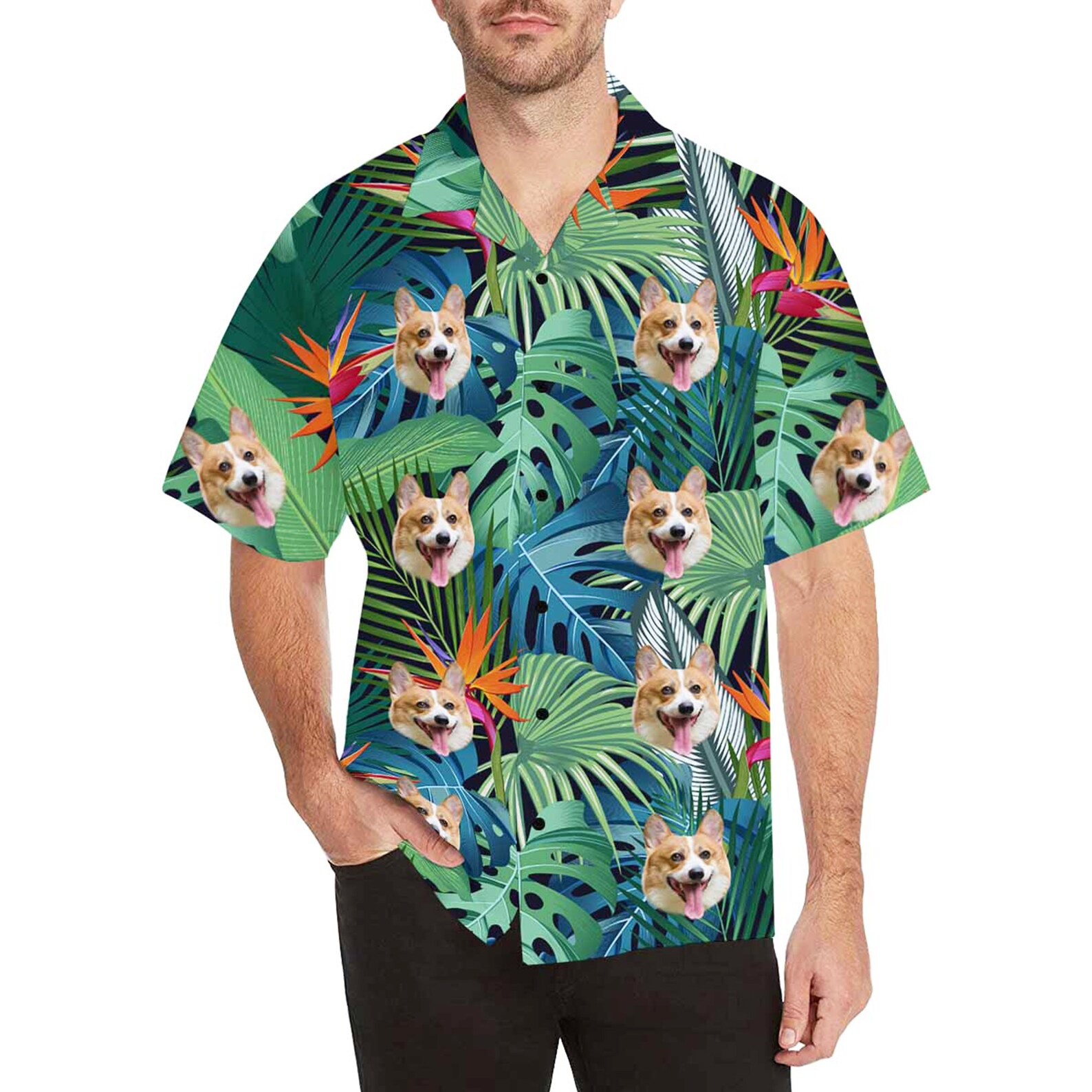 Custom Funny Face Hawaii Shirt Personalizado Pet Photo Summer Etsy