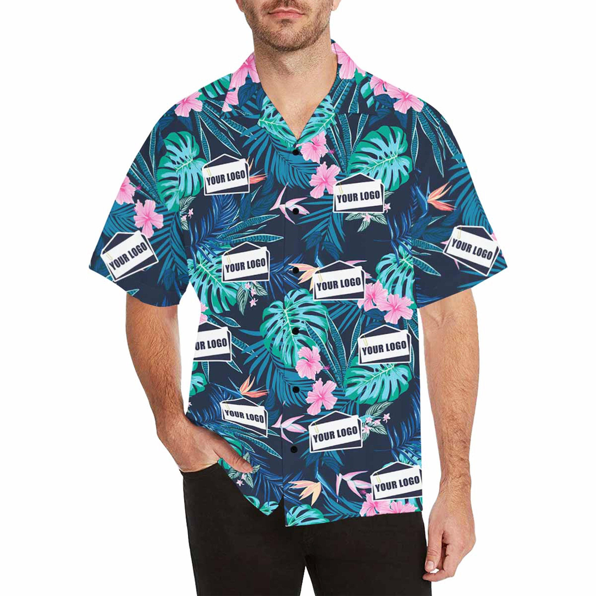 Custom Logo Hawaii Shirt Personalized Face Photo Men Hawaiian | Etsy