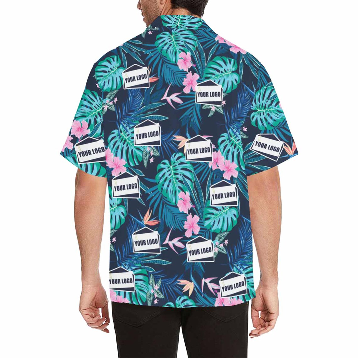 Custom Logo Hawaii Shirt Personalized Face Photo Men Hawaiian Etsy