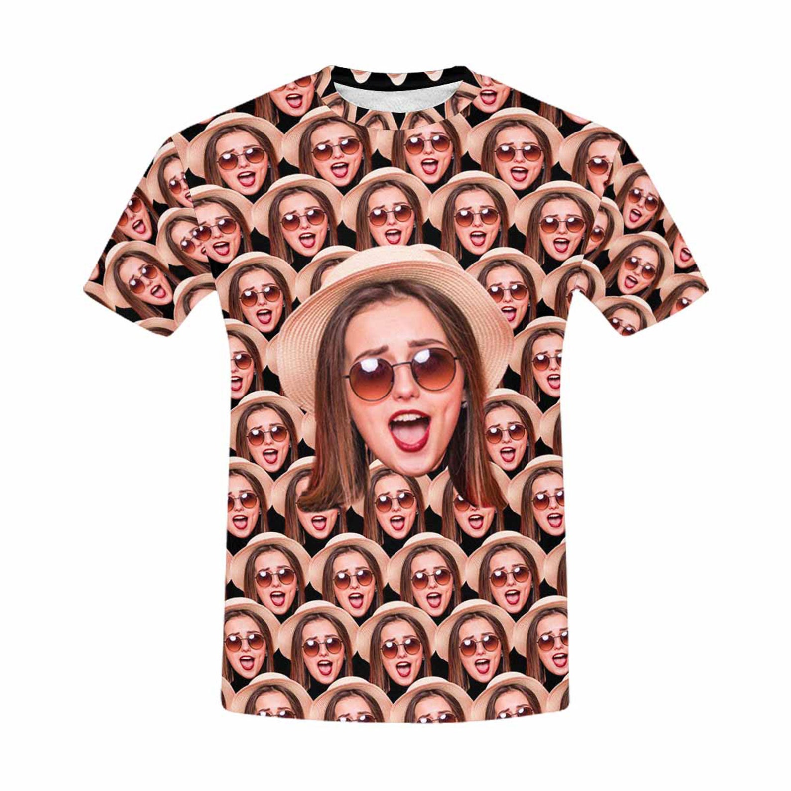 Custom Girlfriend Face Photos Men's All Over Print Tshirt Etsy