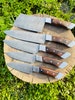 Handmade Damascus Chef knife set, of 5 Pcs Kitchen knives, Gift for Women , Best Mothers Day &Wedding Gift for her 