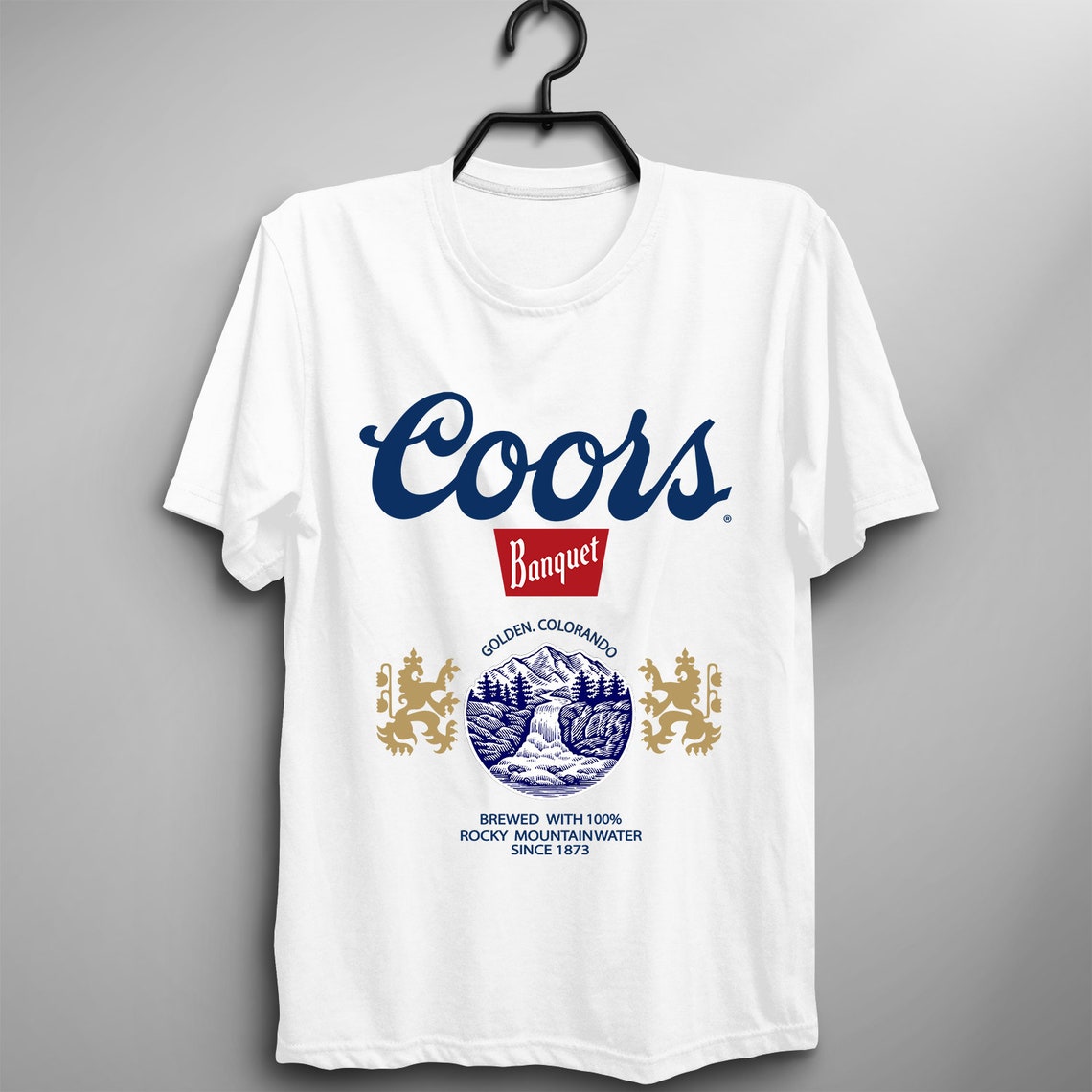 Coors Banquet Gold T Shirt Coors Banquet Beer Vintage T Etsy