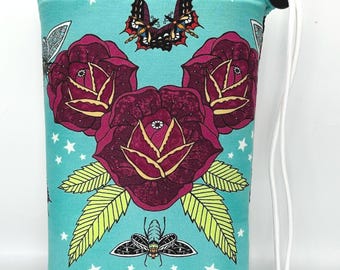 Rose Pipe Pouch, Padded Gift Bag, Padded Stash Bag, Stoner Gifts