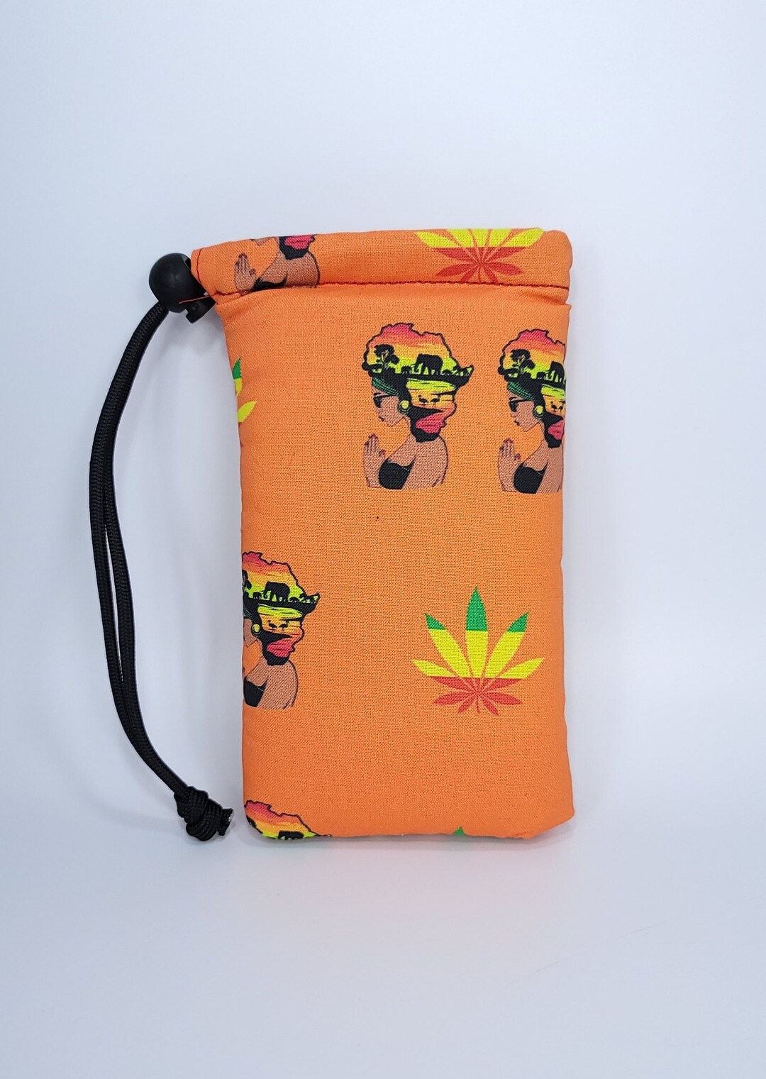 Custom Size Rasta Pipe Pouch, Glass Pipe Bag, Glass Pipe Case, Padded