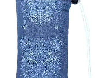 Blue Dragon Pipe Pouch, Glass Pipe Bag, Stoner Gifts