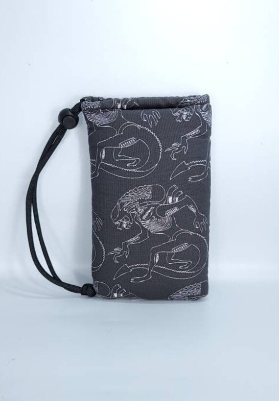 Black Alien Pipe Pouch Glass Pipe Case Small Bubbler Bag Etsy