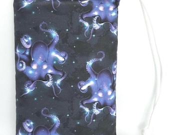 Purple Octopus Pipe Pouch, Soft Pipe Case, Stoner Gifts
