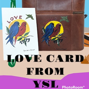 Handcrafted Leather Camera Bag: Unisex Retro Style with &#39;Love&#39; Card Design