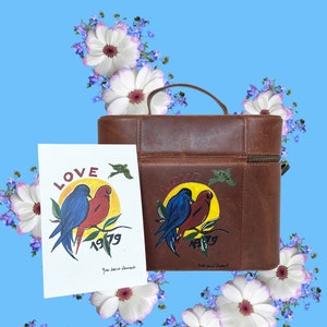 THE LOVE Borsa retrò in pelle artigianale unisex, compatibile con fotocamere e obiettivi Canon, Nikon, borsa da viaggio per fotocamera, regalo di SAN VALENTINO