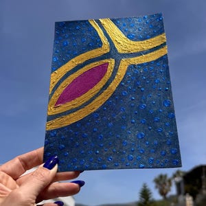 Goldener Fisch A5 Aquarellpostkarte - ideal für ein besonderes Geschenk oder um eine besondere Nachricht zu verfassen. Elegant, emotional und dazu da, geschätzt zu werden.