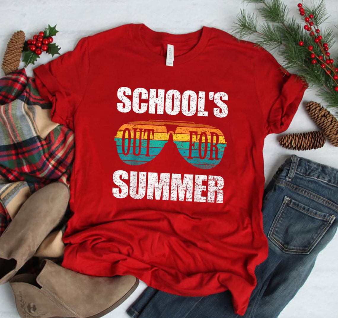 Schools Out For Summer Teacher Summer TShirt Etsy