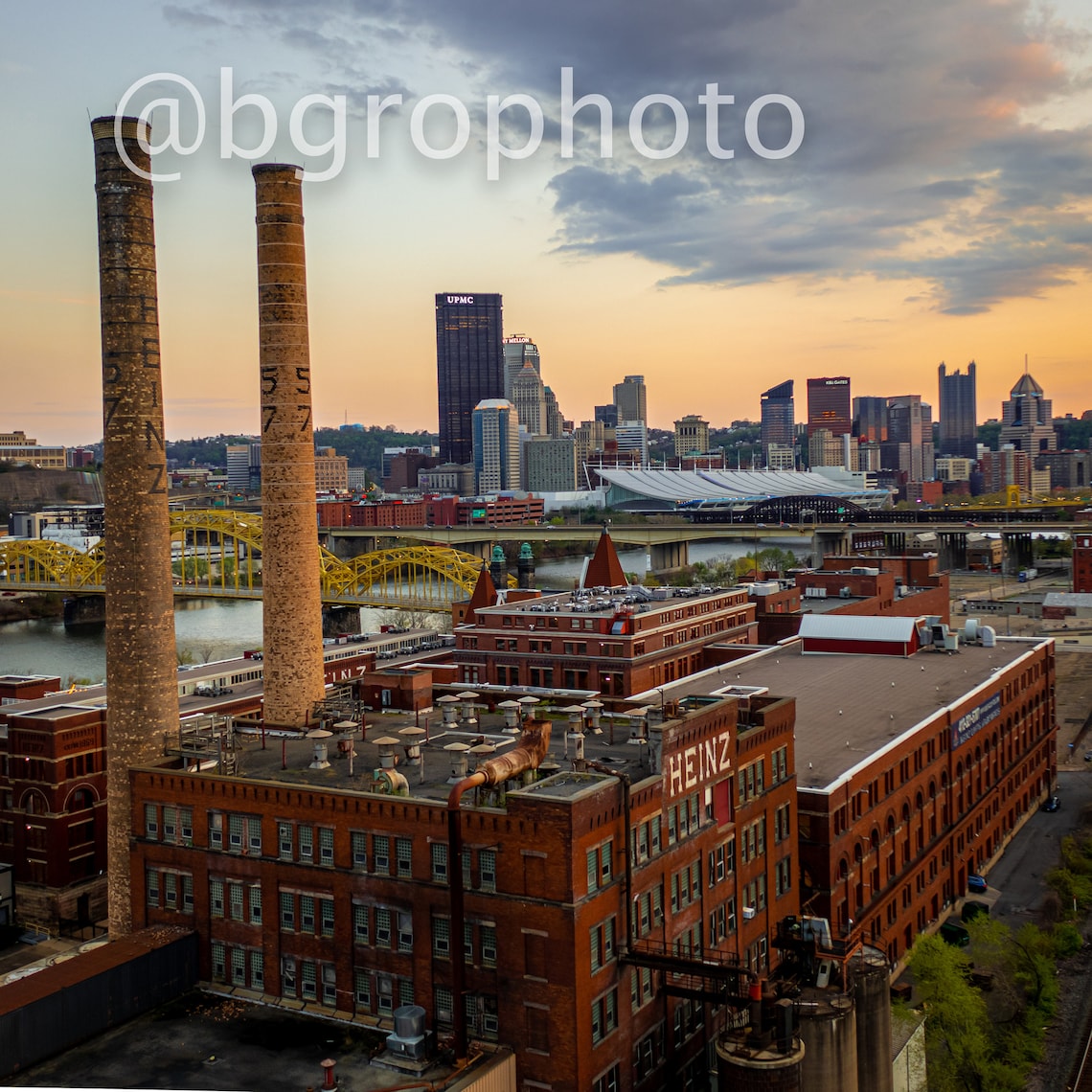 Pittsburgh Heinz Ketchup Factory heinz Lofts Aerial Photography Print