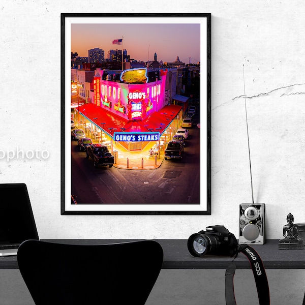 Geno's Steaks Philadelphia Photography Print South Philadelphia