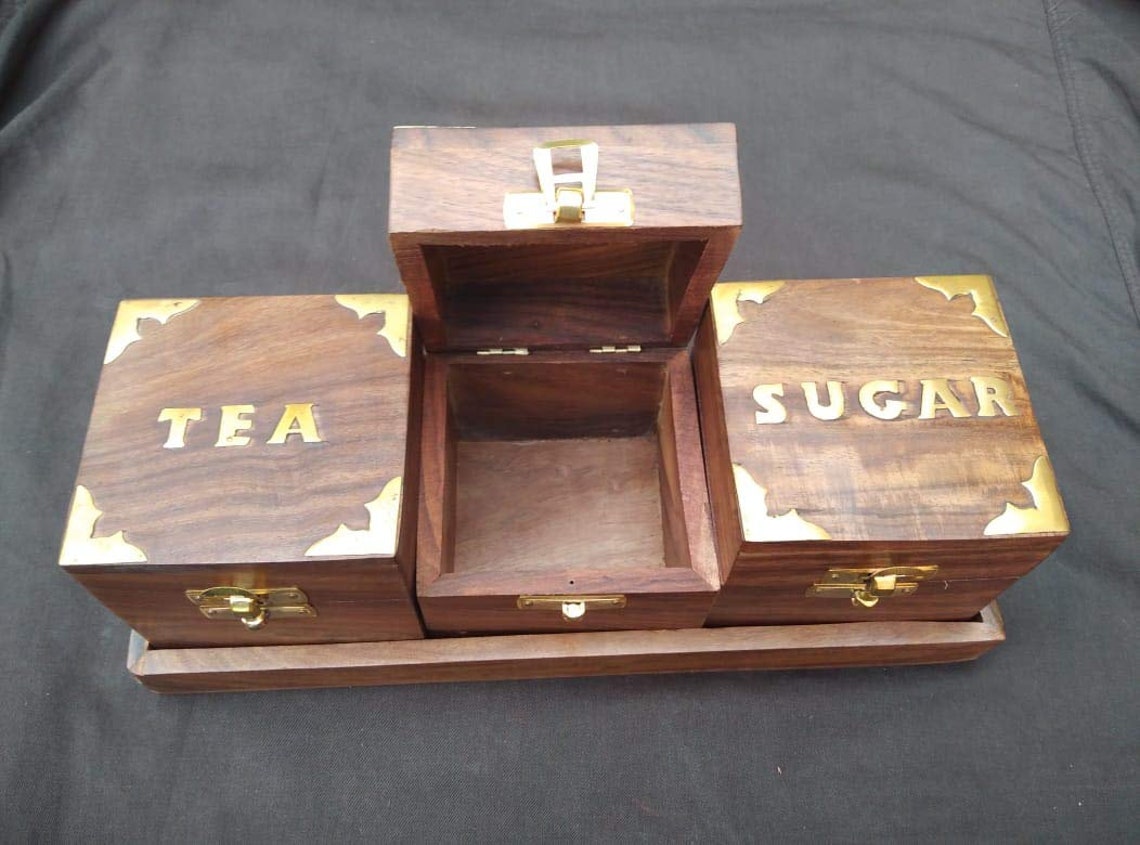 Tea Coffee & Sugar Storage Jars Organised Kitchen 3pcs Etsy Australia