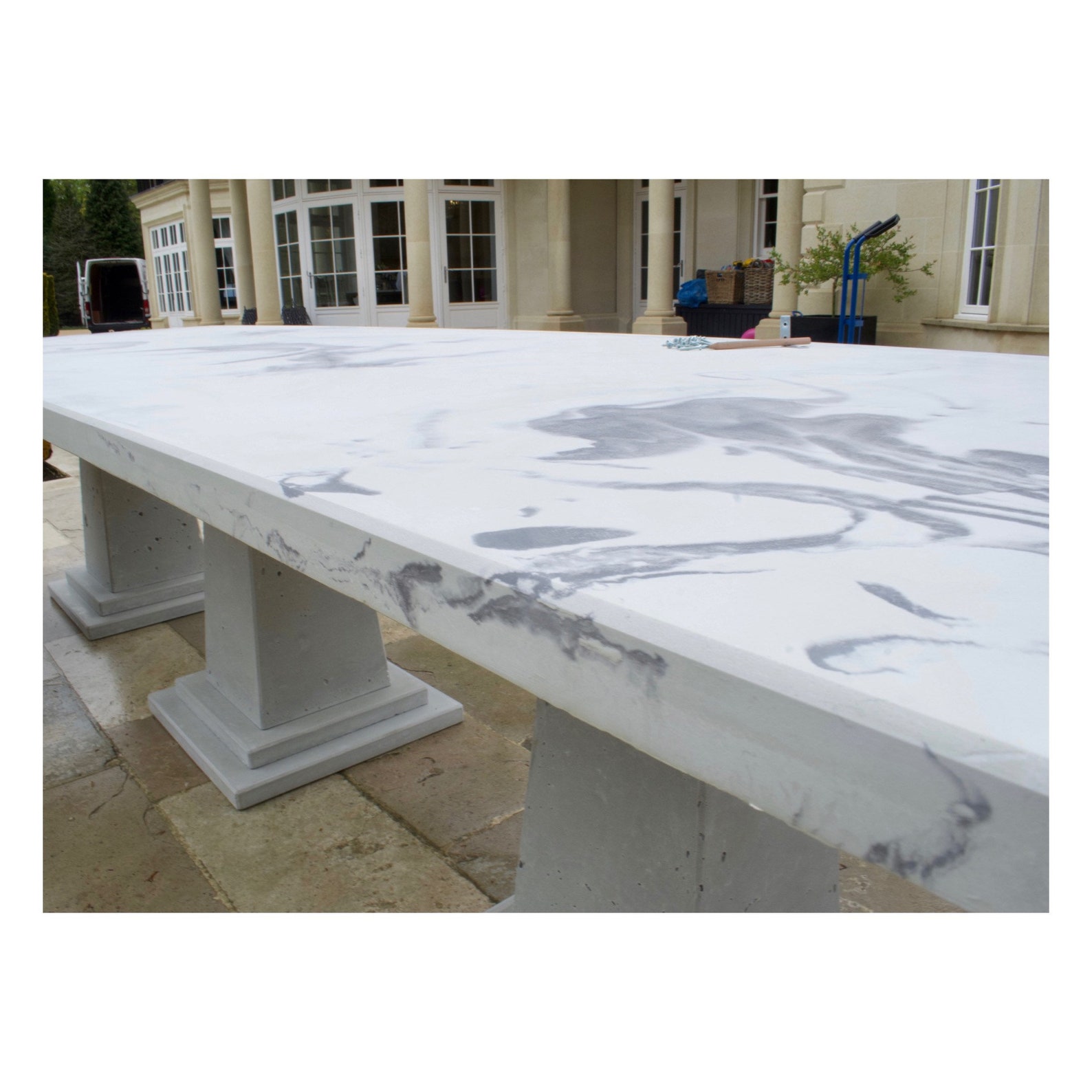 Outdoor Table Concrete Etsy