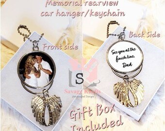 Personalized Angel Wings Key Chain, 2 Sides Pet Photo Key chains, Picture Key Chain, Remembrance Key Chain, Memorial Key Chain, Memory Gift