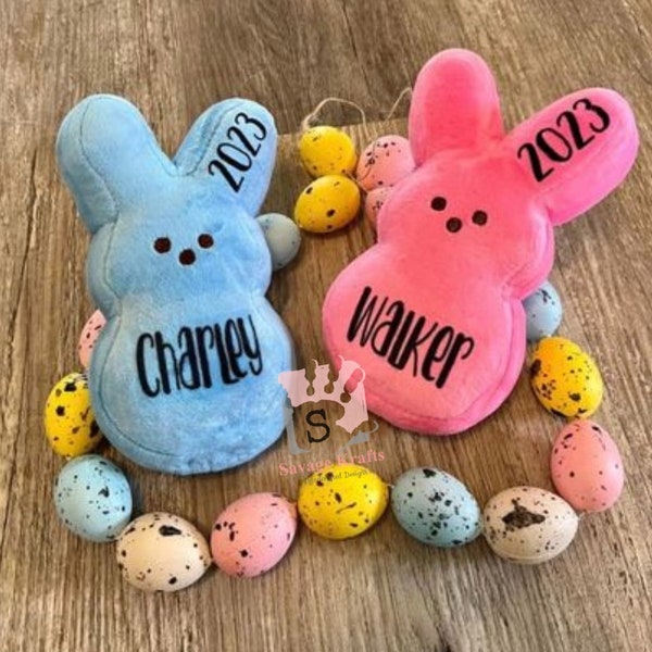 Personalized Peep Plush/ Easter basket stuffers/ bunny plush/ customized plush/ Easter basket/ plush with name/ Personalized stuffed animal