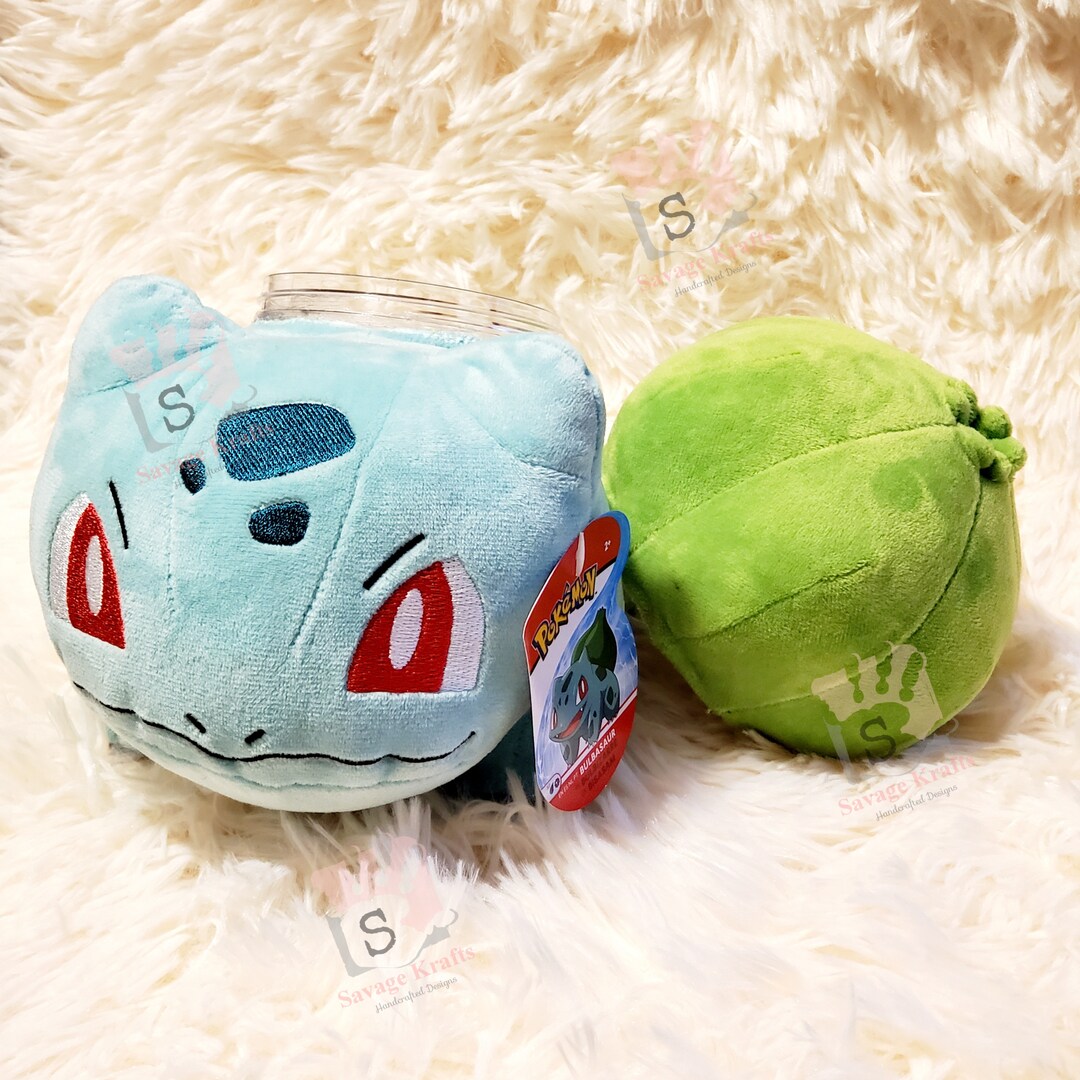 Bulbasaur stash buddy/stashjar/hide money pills candy/secret hiding/ money stash/stuffed animal/gift/420/pokemon/stashbox/gift for her/him