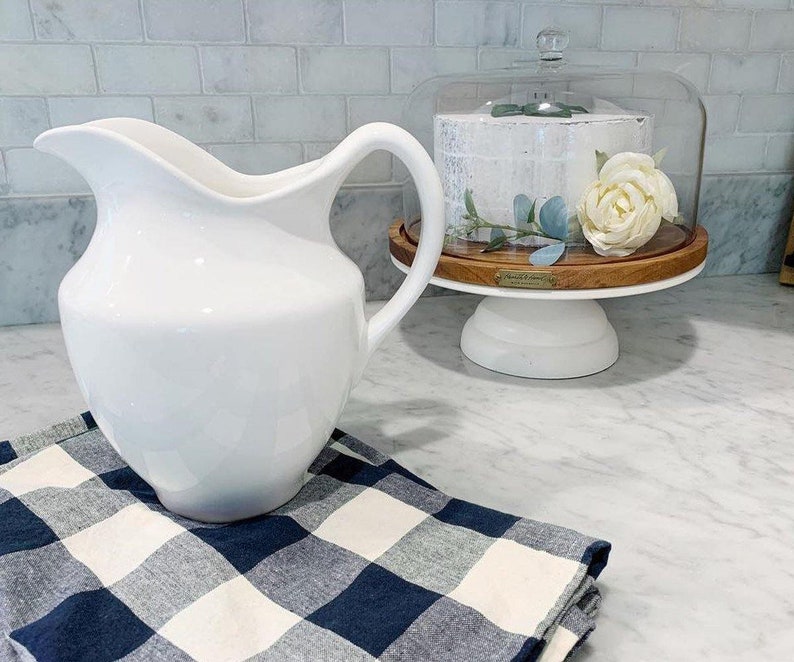 Navy Blue Kitchen Towels Cotton Dish Towels Buffalo Plaid Etsy