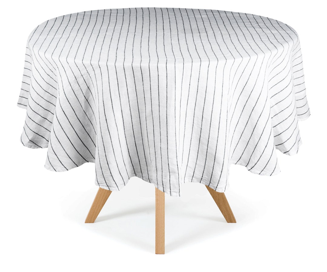 Round Tablecloth White Cloth Tablecloth White Linen Etsy
